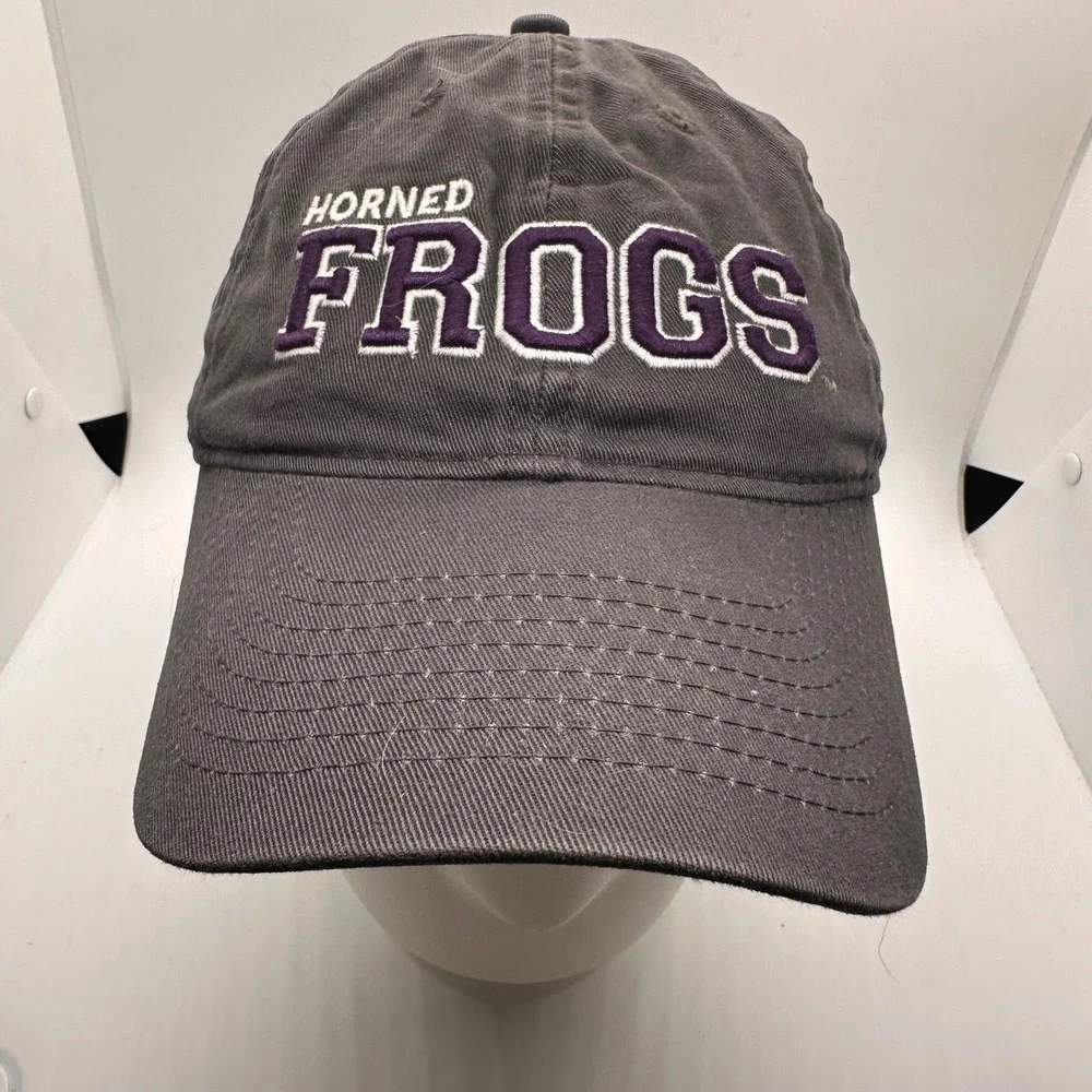 TCU Horned Frogs Baseball Cap Hat Embroidered Purple Logo Adjustable Legacy